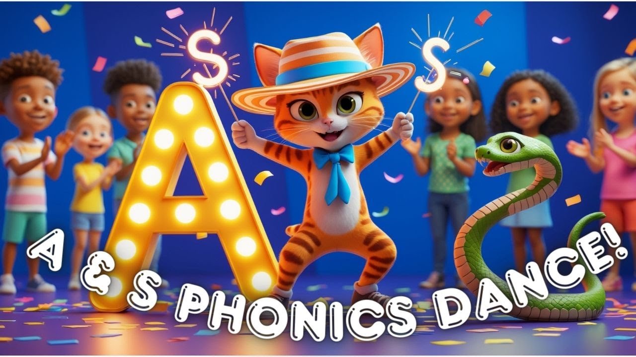 Phonics Fun! Learning Letter Sounds A and S Song! Matering Letter Sounds A & S!