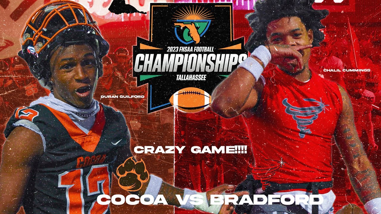Cocoa vs Bradford Highlights | 2S 2023 FHSAA Football Championship | CRAZY GAME!!