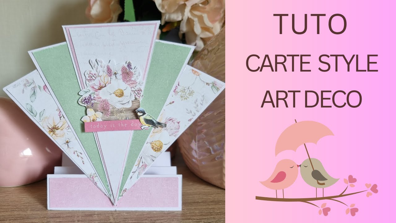 TUTO carte style art déco, envie de douceur🌸