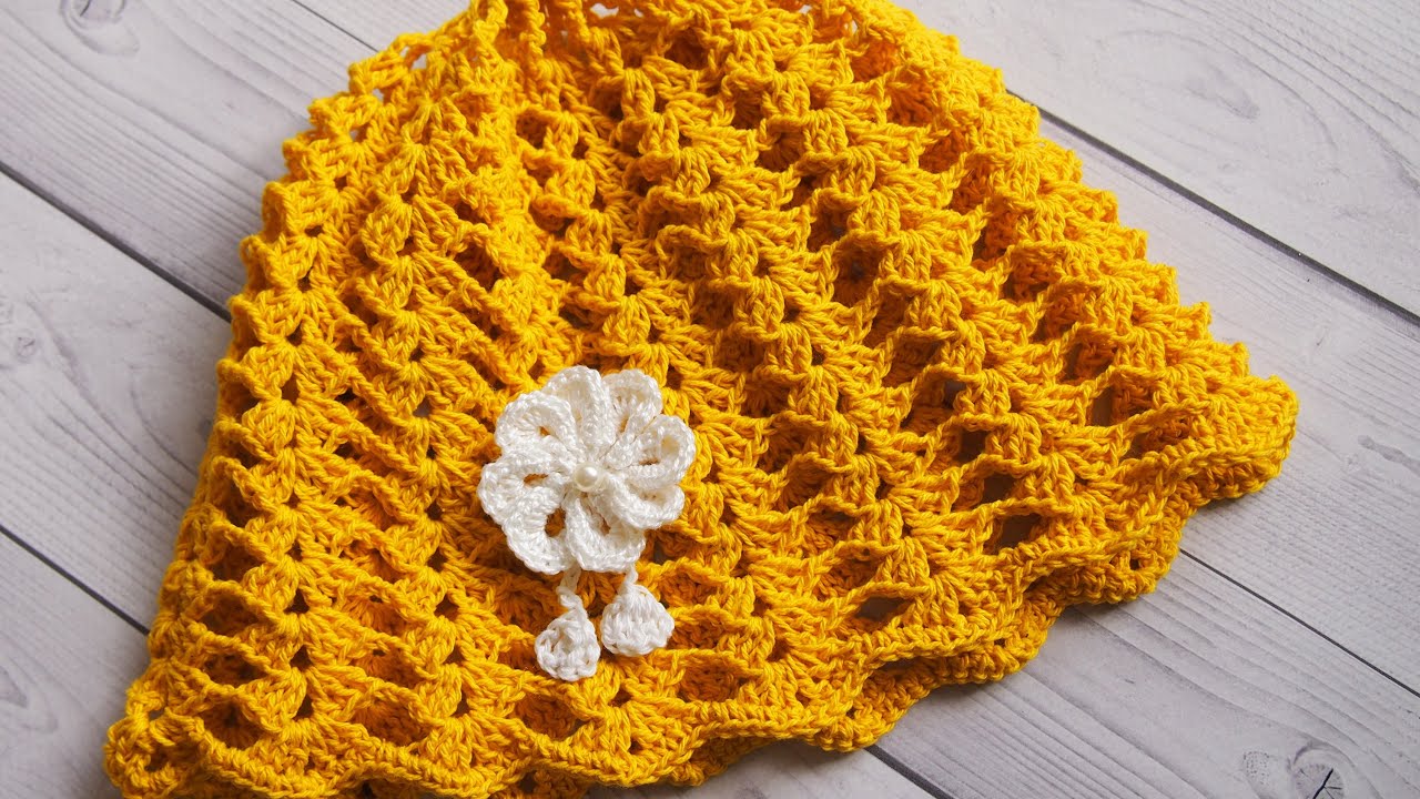 Панамка крючком для новичков ЛЕГКО*Crochet hat for summer*Как связать шапочку на лето СХЕМА Урок 320