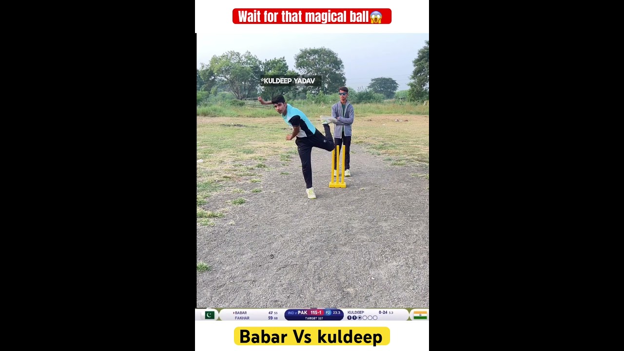 Kuldeep yadav magical ball vs babar Azam 😍😱 #cricket #shorts #trending