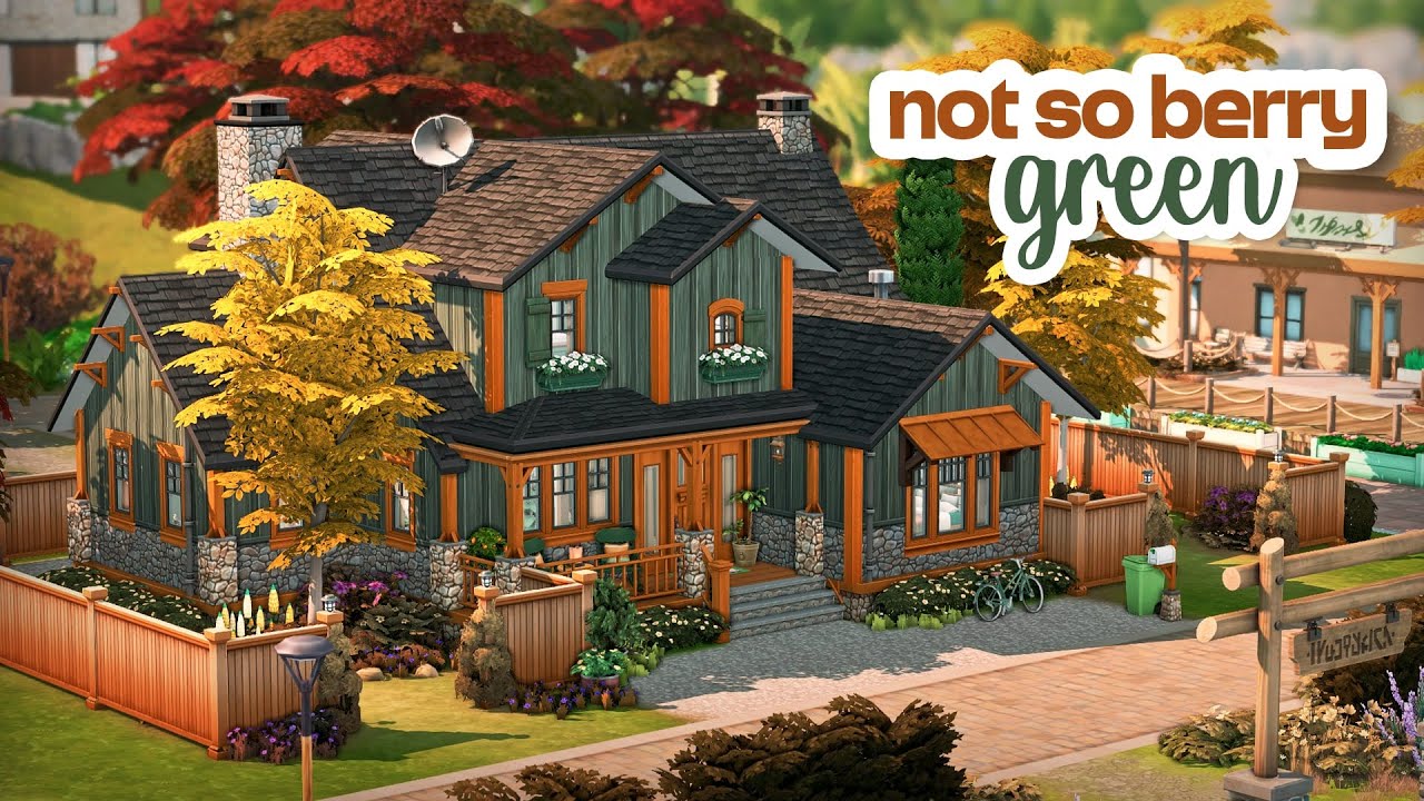 Зелёный дом мастера для Нот Со Берри 🌿 | The Sims 4 Скоростное строительство