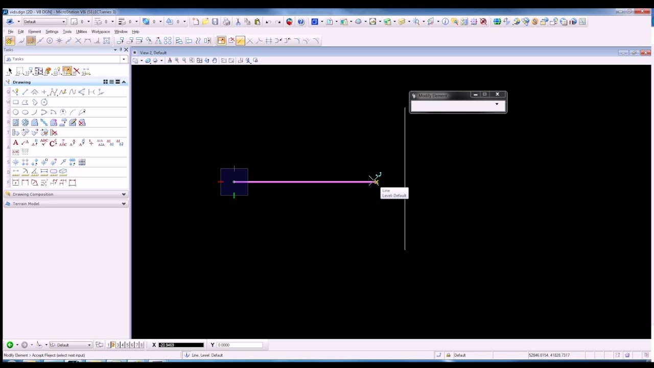 Microstation V8I - Beginners - Extend Line