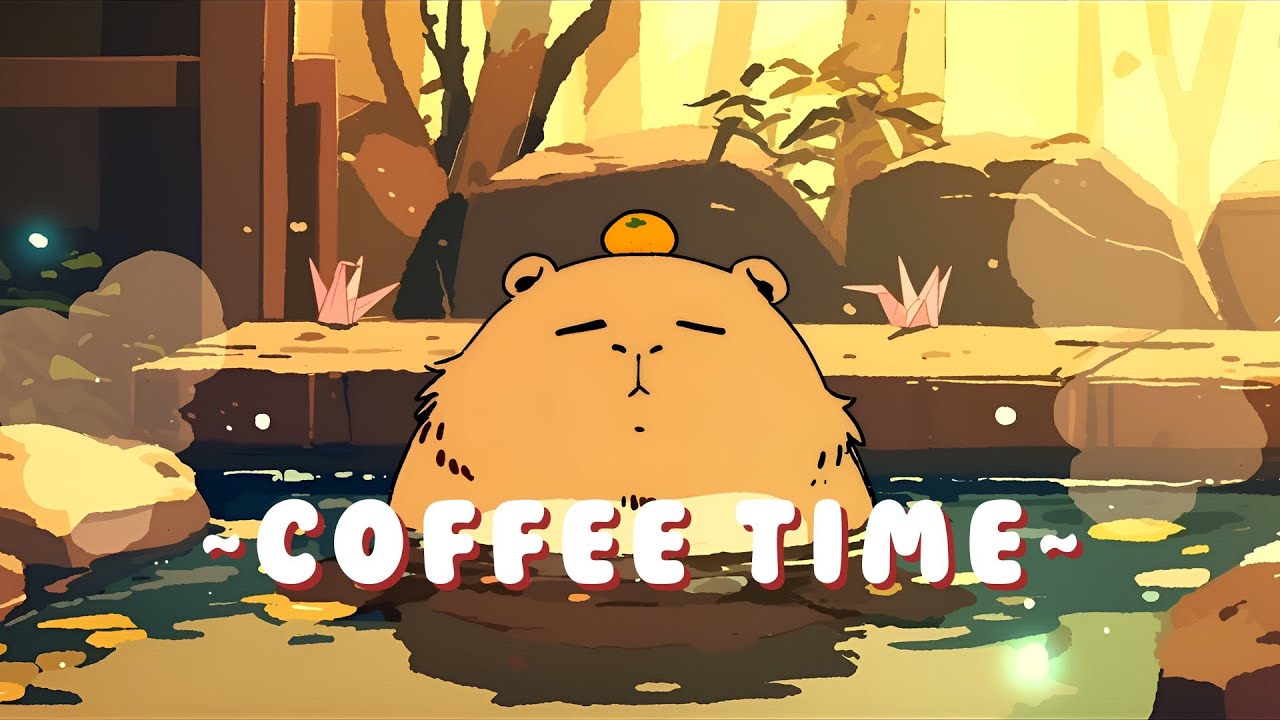 Capybara Chill Station | Calm Music for Focus & Study 🎵