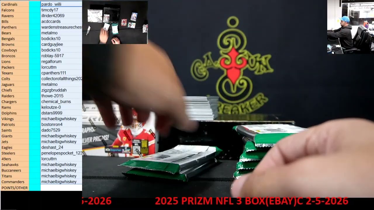 cajunbreaker 2025 PRIZM NFL 3 BOX(EBAY)C 2-5-2026