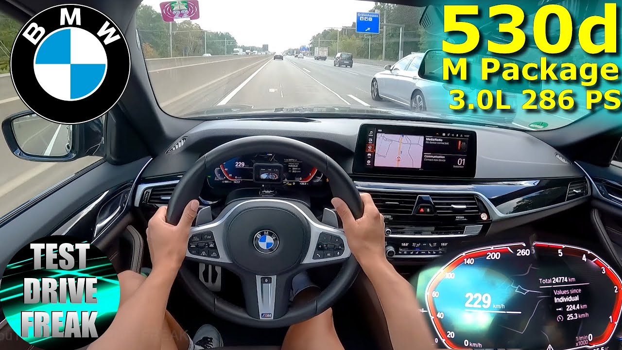 2022 BMW 530d M Sportpaket 286 PS HIGH SPEED AUTOBAHN DRIVE POV