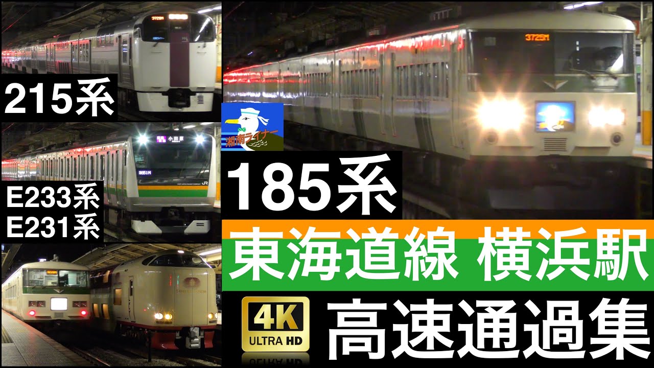 JR横浜駅 高速通過集 2020年 / 湘南ライナー 185系, 215系, 通勤快速 E233系, E231系