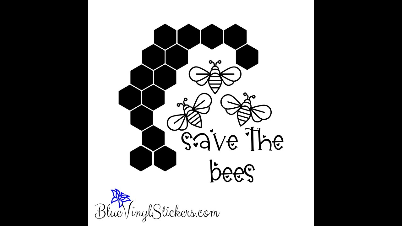 Save the Bees! Print and cut and vinyl sticker project for Silhouette Studio, Cameo 3, Cameo 4