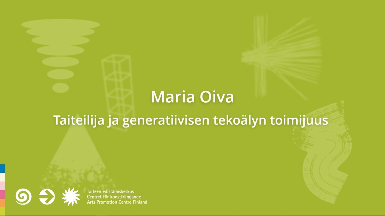 Tekoälyiltapäivä 14.10.2025: Taiteilija ja generatiivisen tekoälyn toimijuus
