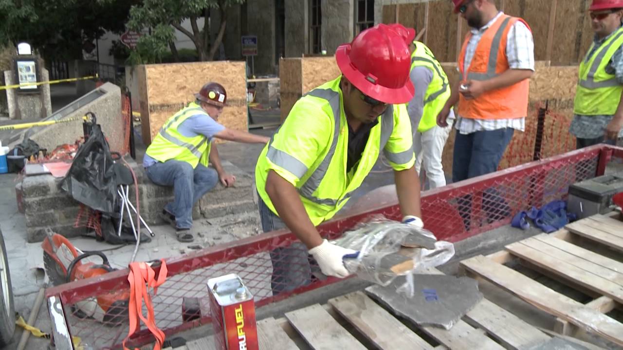 Alamo Archaeology - Pavement Stone Removal & Wall Analysis / July 19, 2016