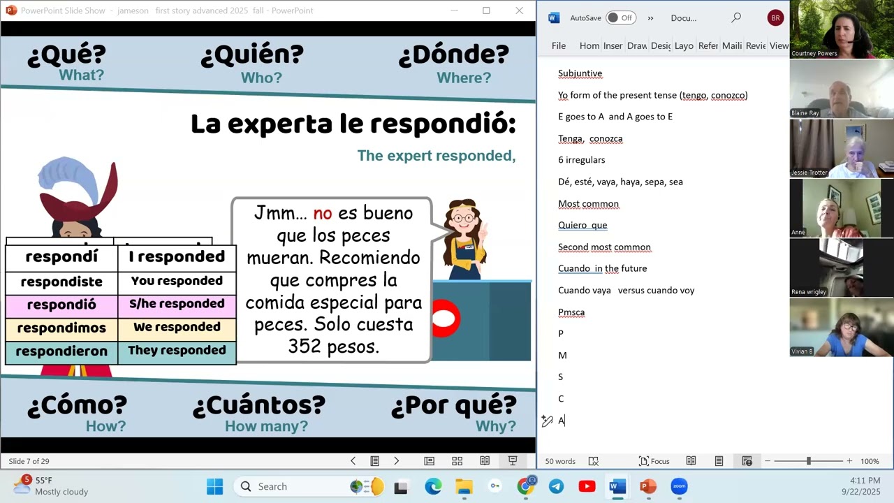 Spanish 4 - Lesson 2..1 -  Interact a story  - Day 3