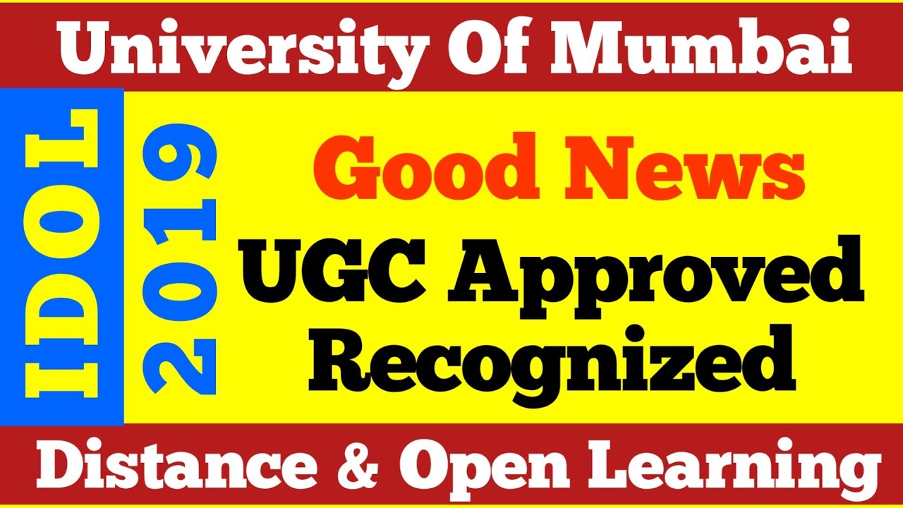 Now IDOL is UGC Approved | Mumbai University | Dinesh Sir