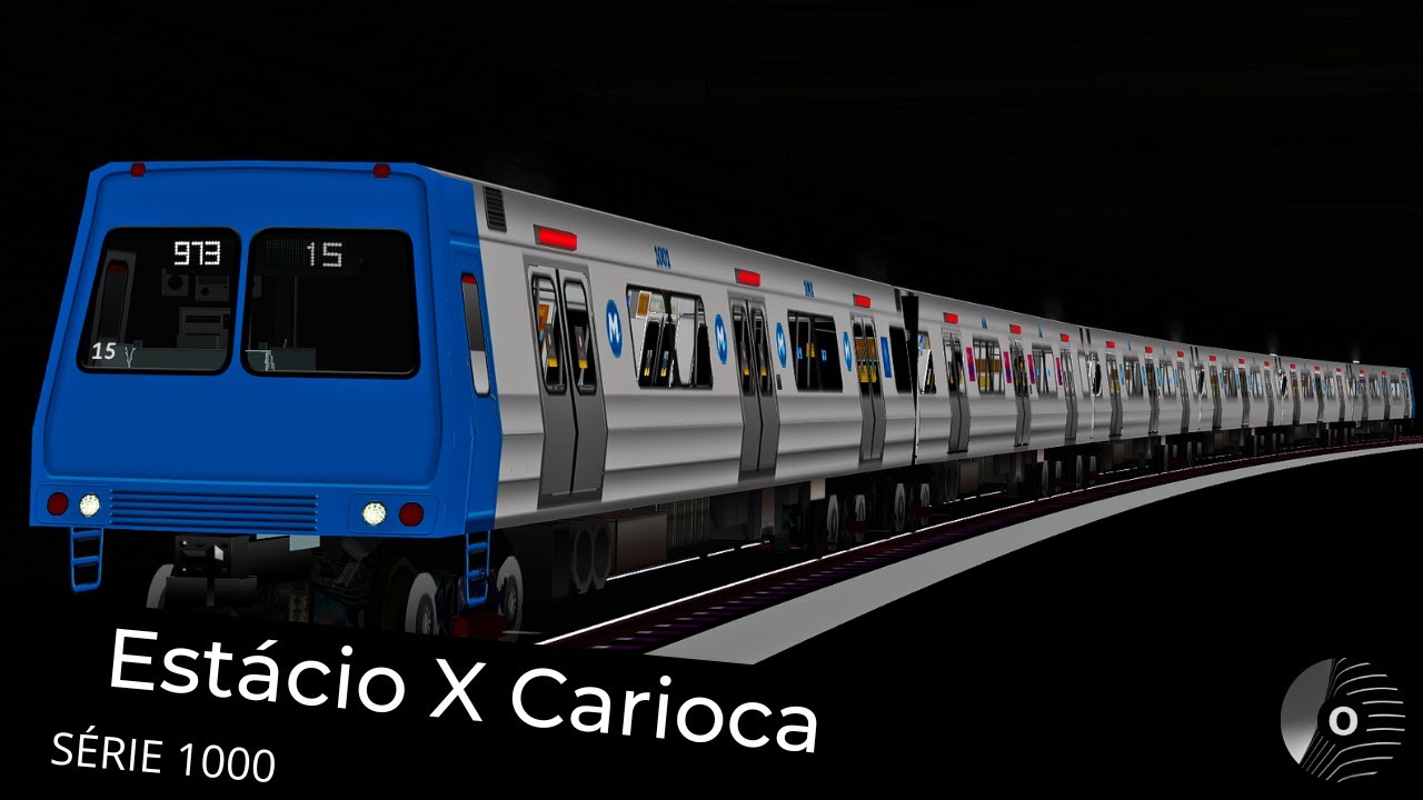 OpenBVE - ESTÁCIO x CARIOCA com o TUE SÉRIE 1000 do METRÔ RIO! Linha 1 Laranja