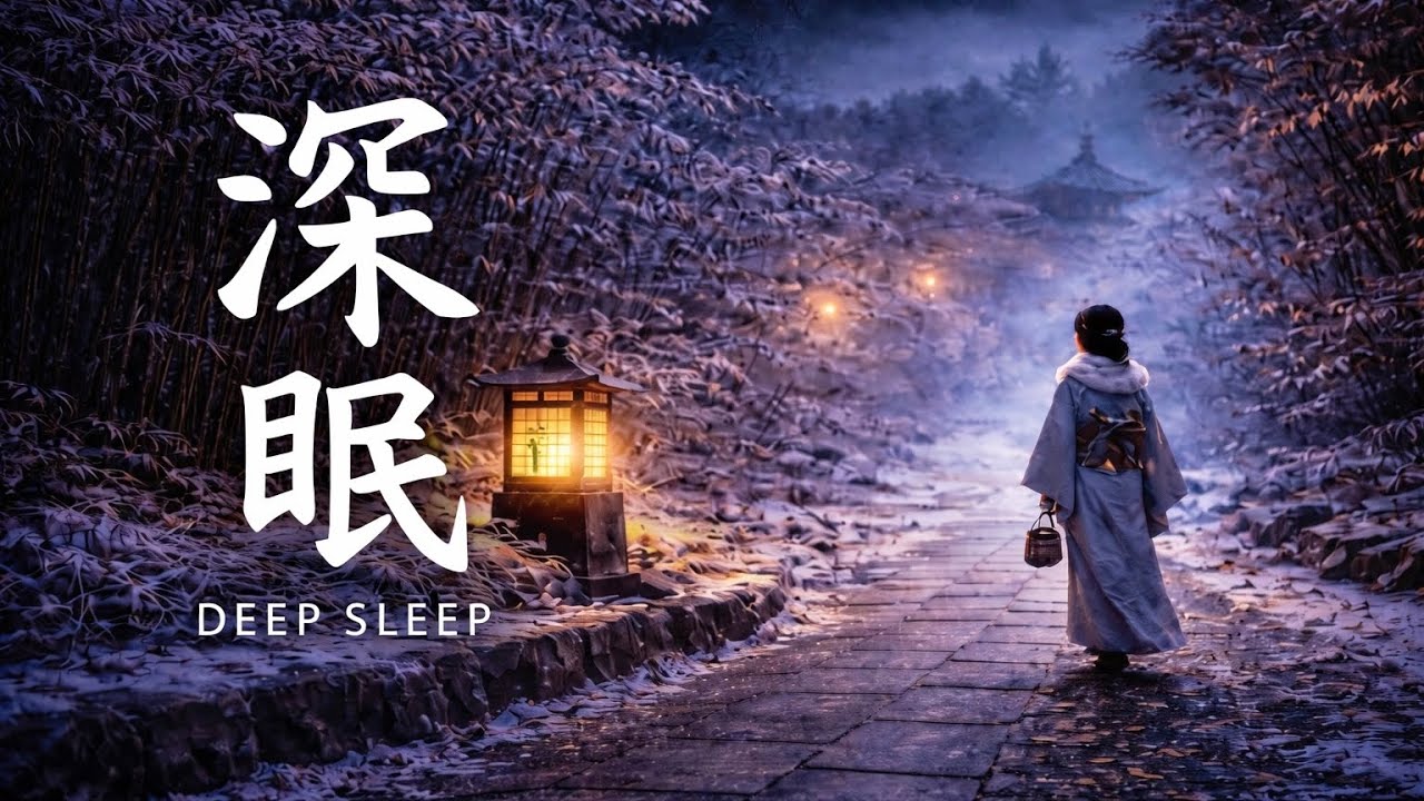 DEEP SLEEP (深眠) — 3 Hours Japanese Flute Zen Ambient | Kyoto Winter Night