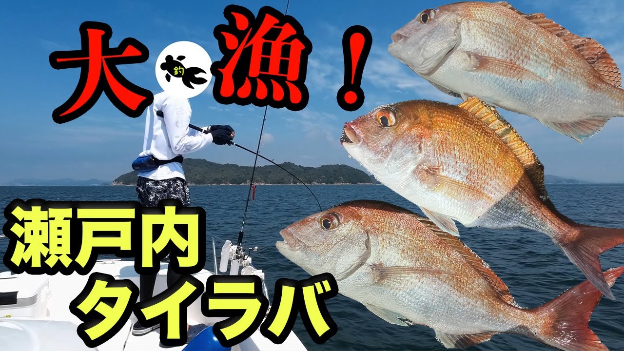 真鯛乱舞！初夏のタイラバ釣行　真鯛　船釣　瀬戸内海　マダイ　大漁　爆釣
