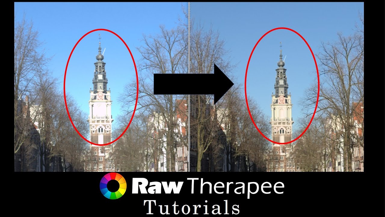 Fast fixing of highlight clipping in a travel photo with RawTherapee