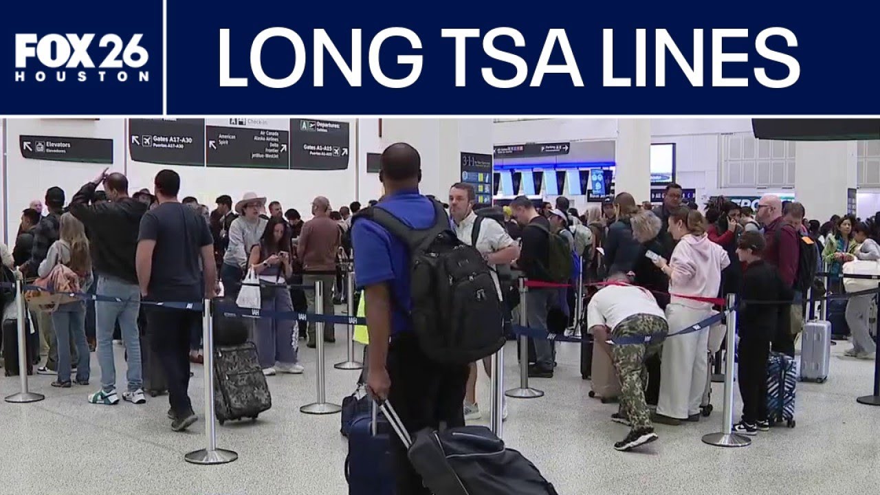 Long TSA lines continue at Bush Airport on Friday