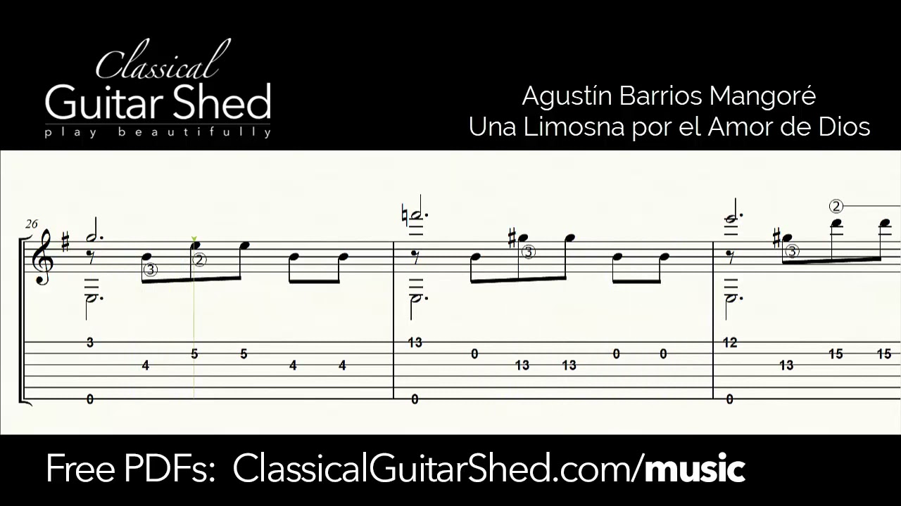 Barrios: Una Limosna por el Amor de Dios - Free Sheet Music