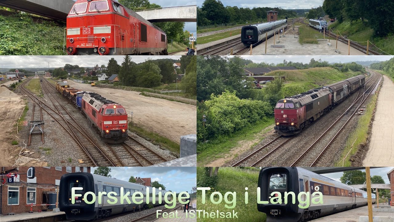 Forskellige Tog i Langå | Mixed Trains in Langaa (Feat. @istheisak3529, Godstog, MZ Tyfon!