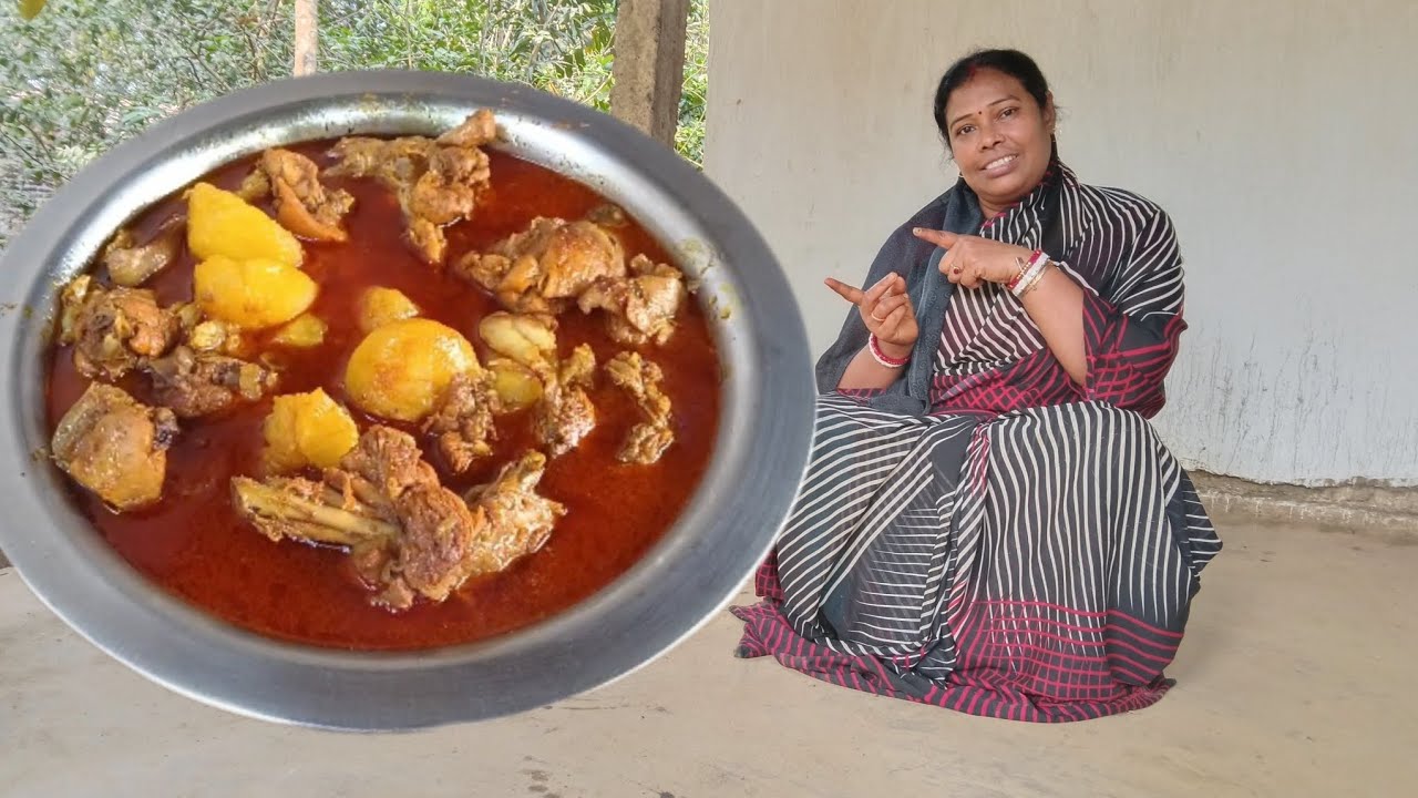 তেল ছাড়া খাসির  মাংসের চর্বি দিয়ে মুরগির মাংস রান্না, এর স্বাদ একদম অন্যরকম