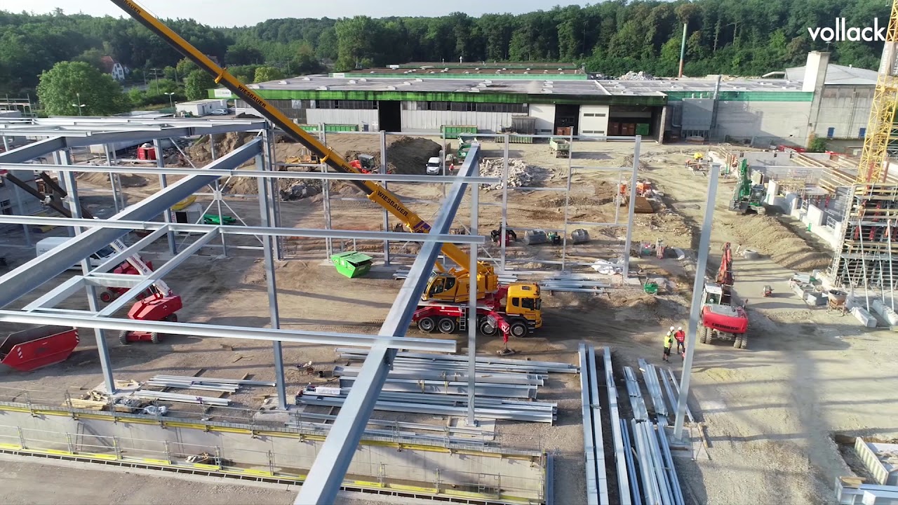 Vollack Hallen- und Stahlbau: Neubau Sortieranlage f&uuml;r SUEZ in &Ouml;lbronn