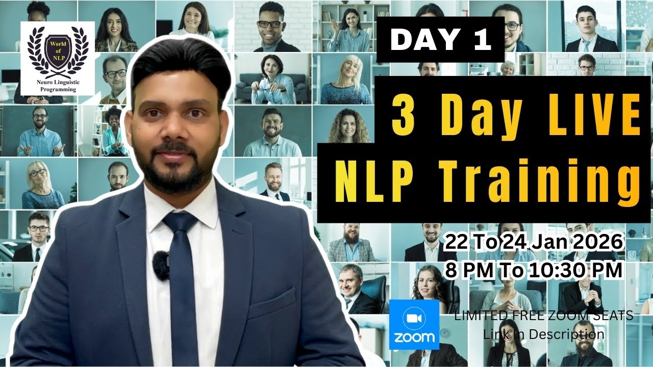 FREE LIVE Training: NLP Training - Day 1 | 24th Oct 2025 |  8 PM TO 10:30 PM | VED