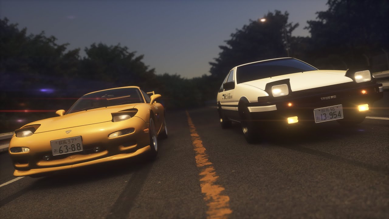 FD3S vs AE86 battle 2 // PK Akina // AC gameplay