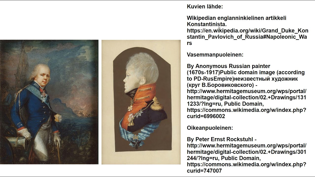 Konstantin Pavlovit&scaron; Romanov melkein Suomen suuriruhtinas 1825