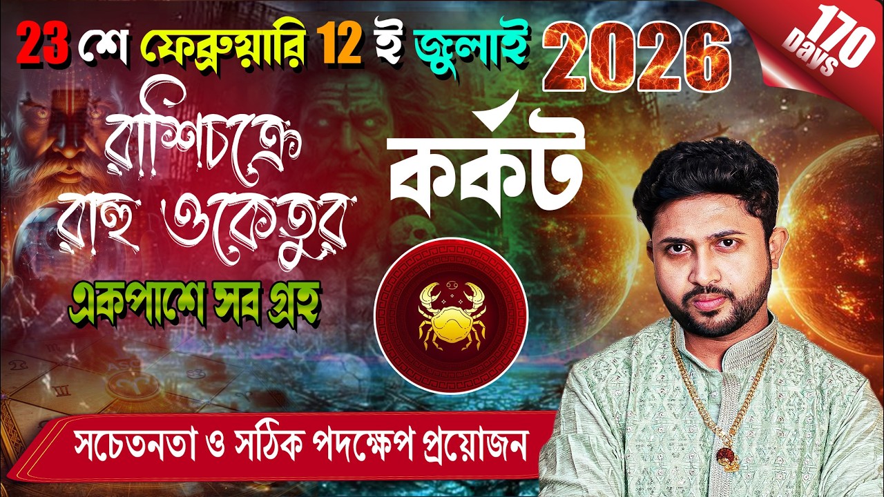 কর্কট রাশি♋। Cancer Sign🦀। ১৭০ দিন বিশেষ যোগের প্রভাব জানুন।