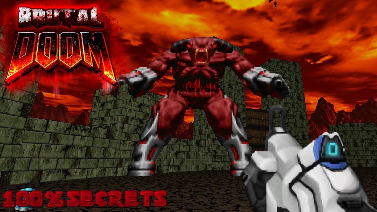 BRUTAL DOOM 2016 Arsenal, Extermination Day - Eye Of The Storm [100% SECRETS]