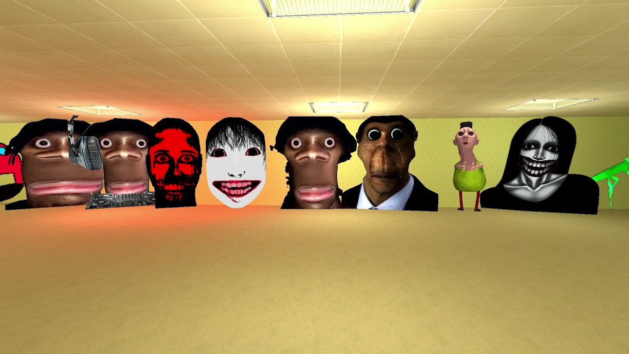 unlimited nextbots in backrooms garrys mod snpc #snpc