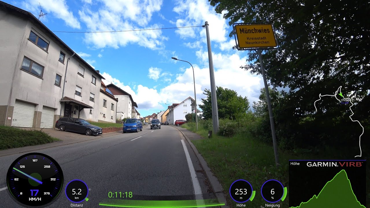 Short Uphill Cycling Workout Trofeo Saarland Germany Garmin 4K Video