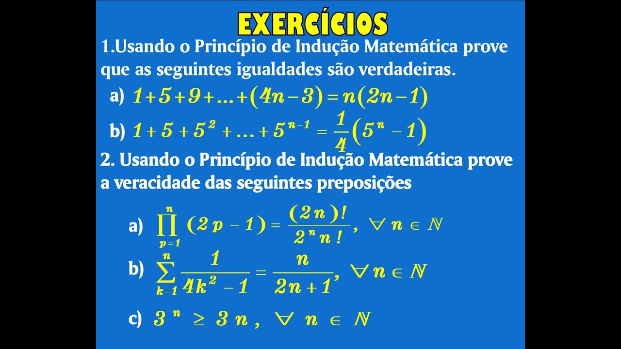 ANALISE MAT I-11-Princípio de Indução Matemática(Exercício2)