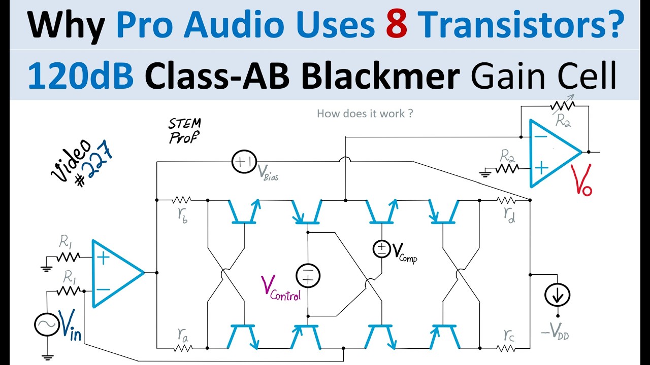 Зачем профессиональному аудио 8 транзисторов? VCA Blackmer класса AB на 120 дБ