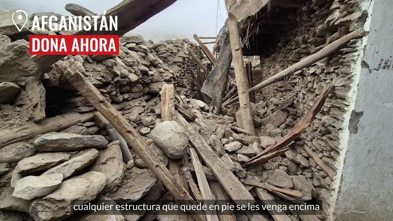 Samira Sayed Rahman tras el terremoto en Afganistán