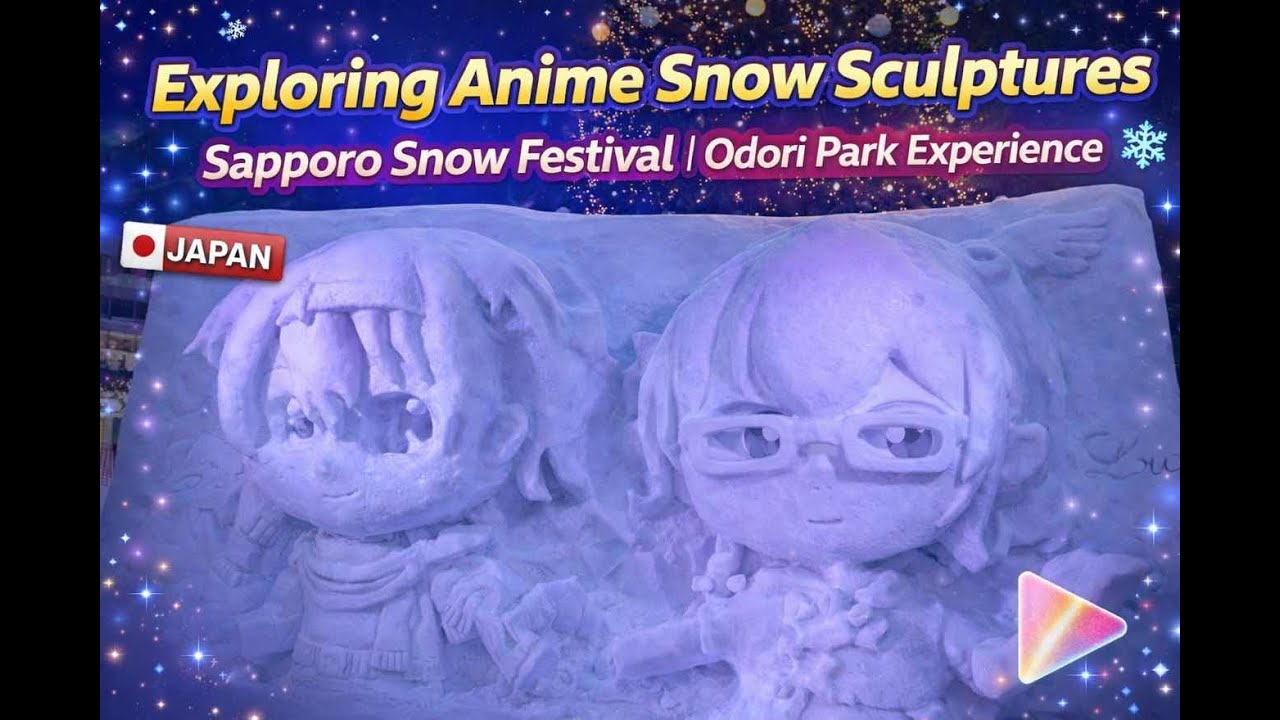 Exploring Anime Snow Sculptures at Sapporo Snow Festival | Odori Park Winter Experience in Hokkaido