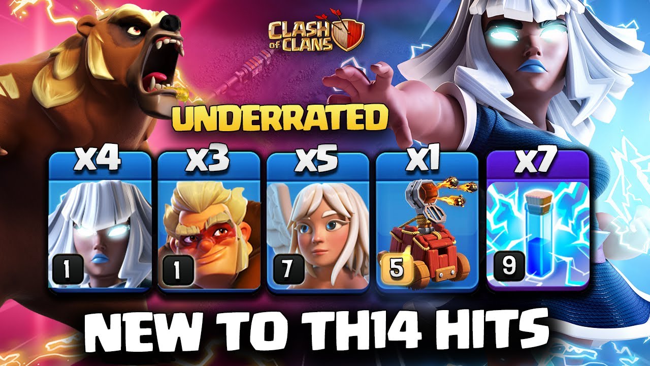 After Update! Th14 ELECTRO TITAN ATTACK Strategy 🔥 Th14 Zap Electro Titan Attack coc | New to Th14