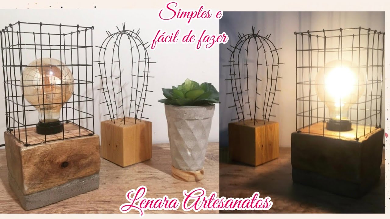 Faça você mesmo Luminária industrial rustica simples e fácil de fazer 
