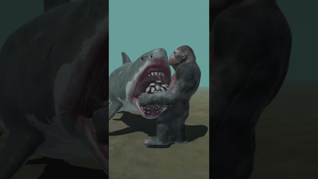 MEGALODON KILLS GIGANTOPITHECUS | ARBS | #shorts
