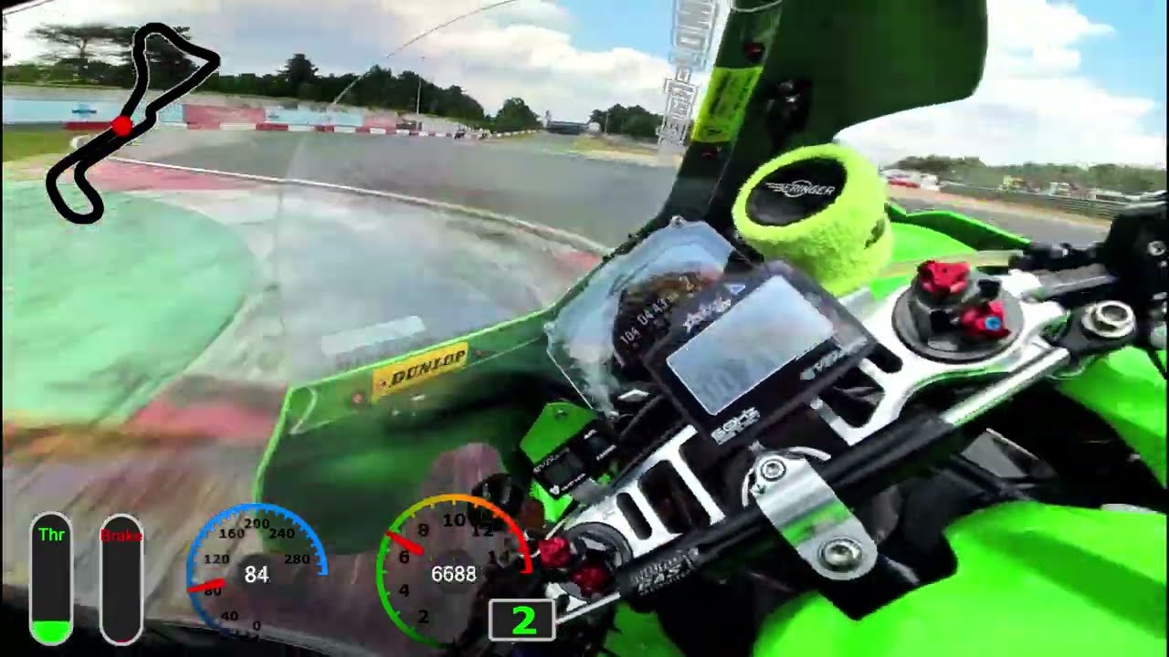 Very short Sprint Race @ Circuit Zolder onboard Kawasaki ZX-10R with data.