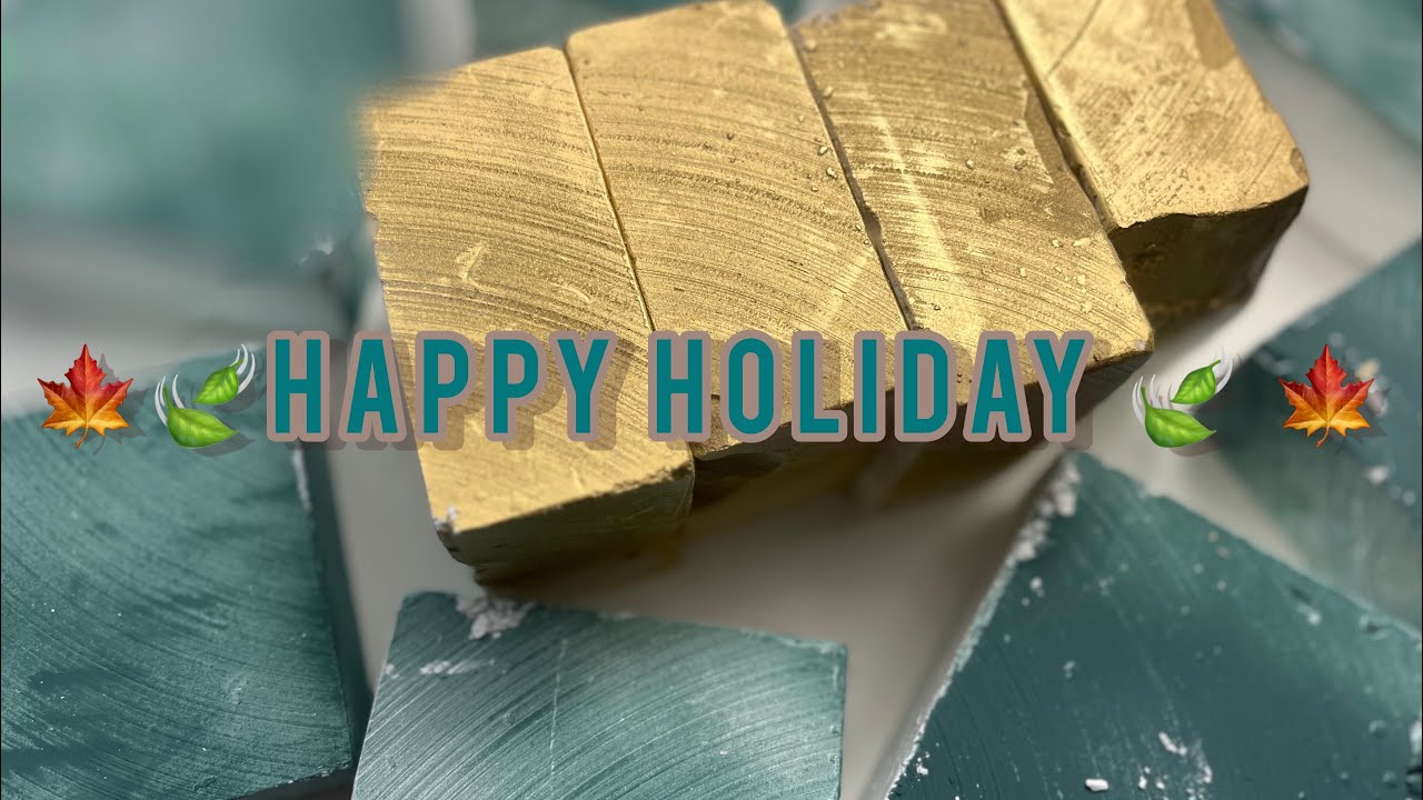 Gold & Green Sprayed Gymchalk | So Satisfying