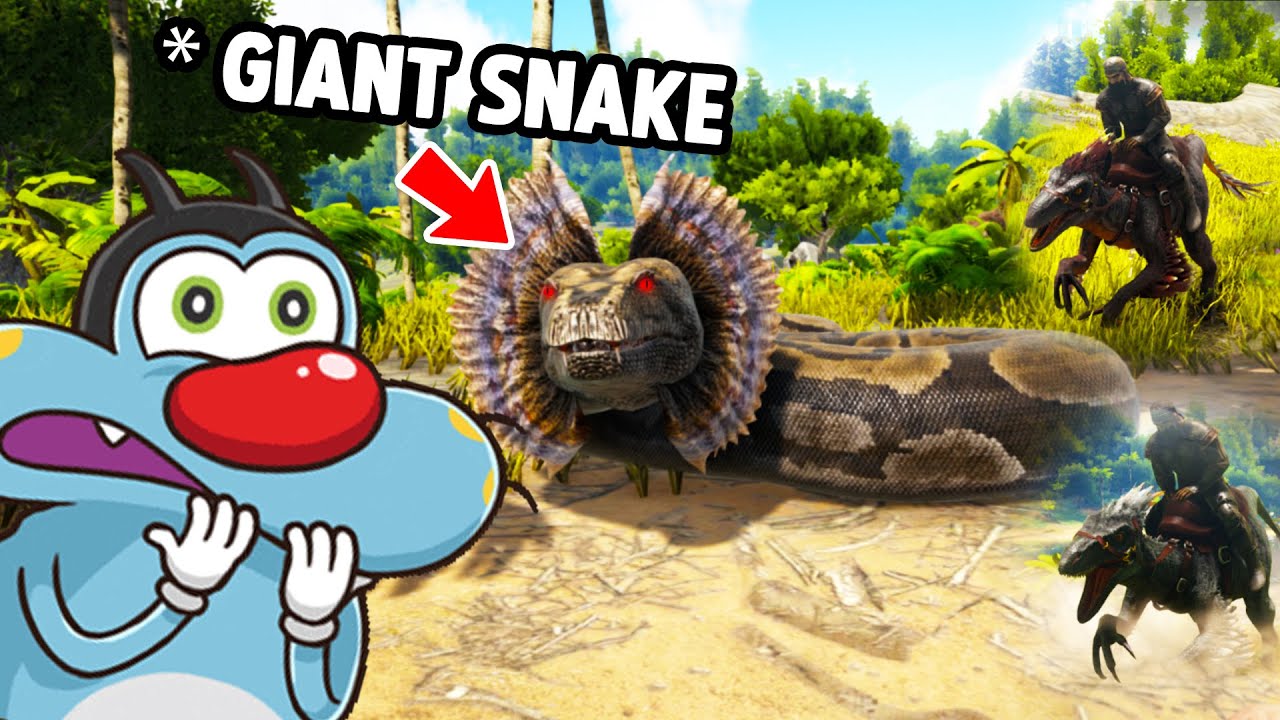 Oggy Beating GIANT SNAKE IN 100 Days | ARK: Survival Evolved ! #Ep9 .ft Oggy