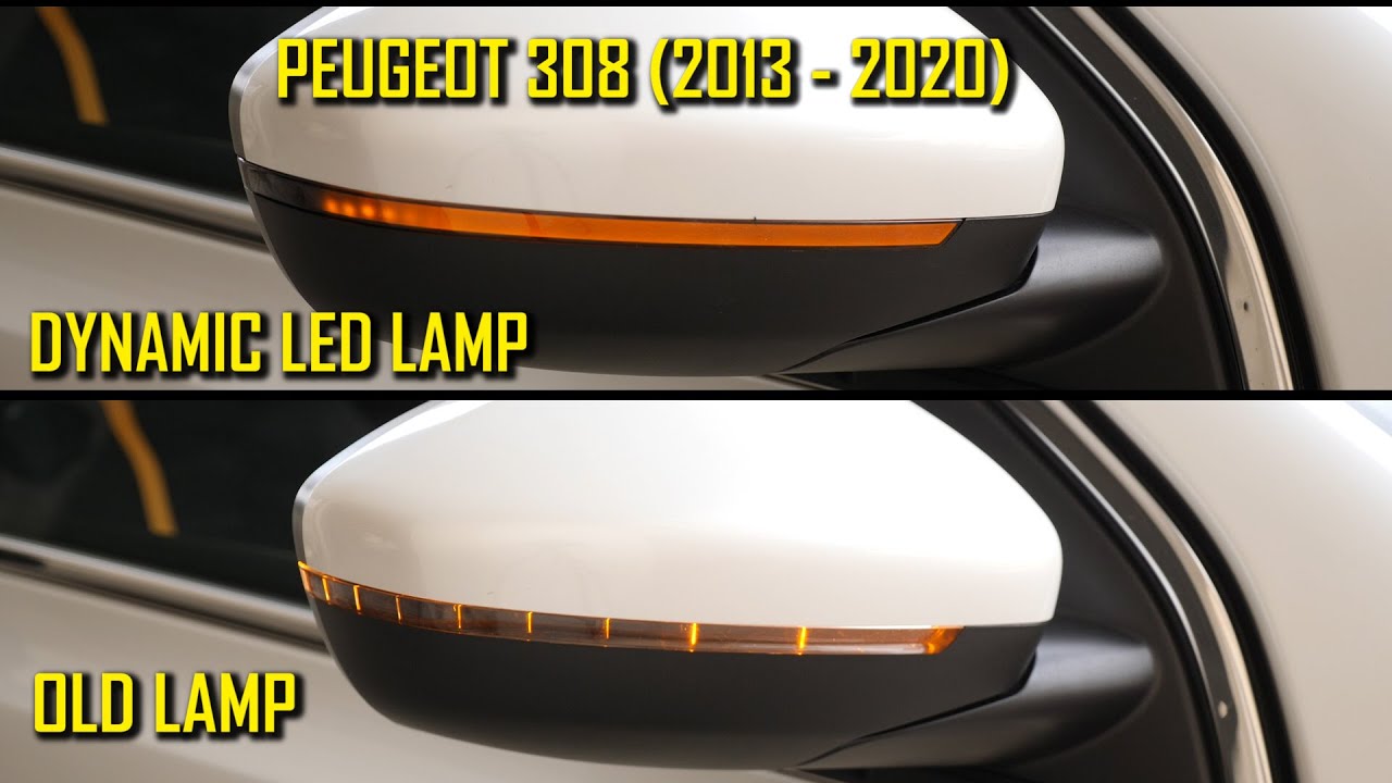 Dynamic LED Side Mirror Blinker Light for Peugeot 308 T9 2013, 2014, 2015, 2016, 2017, 2018, 2019