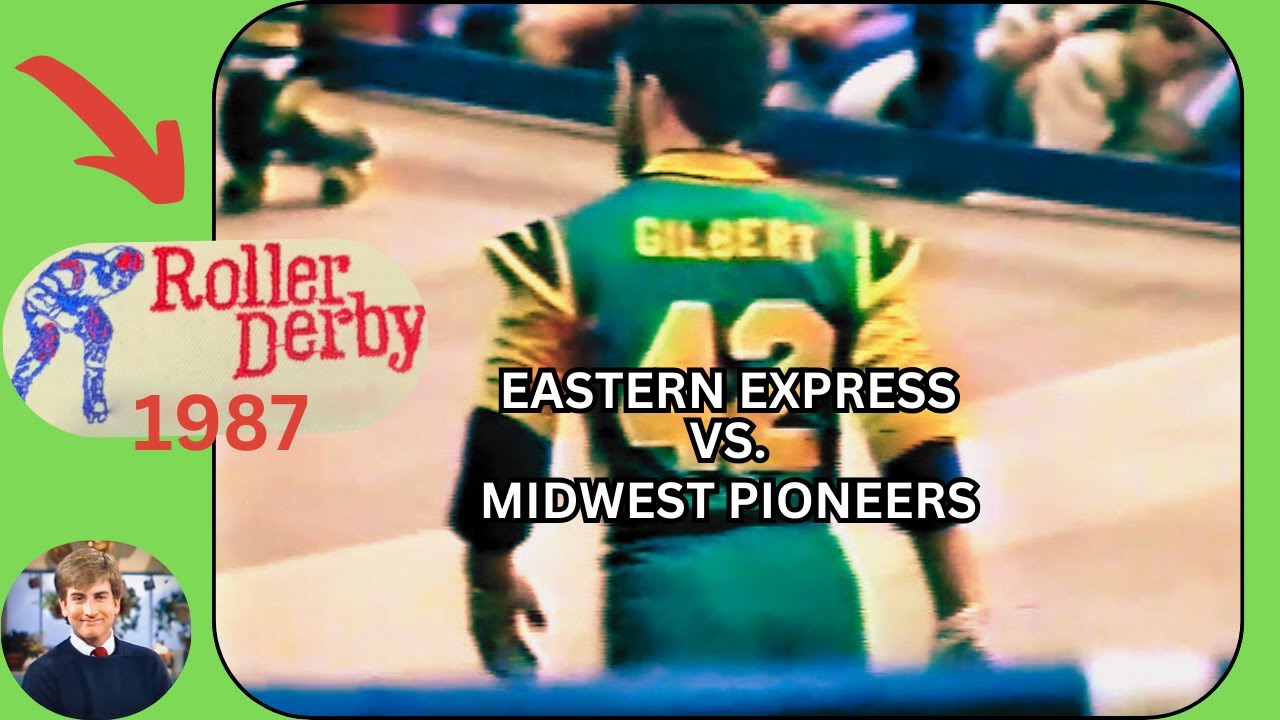 ROLLER DERBY GAME-EASTERN EXPRESS & MIDWEST PIONEERS, '87 MADISON SQUARE GARDEN TV #rollerderby #tv