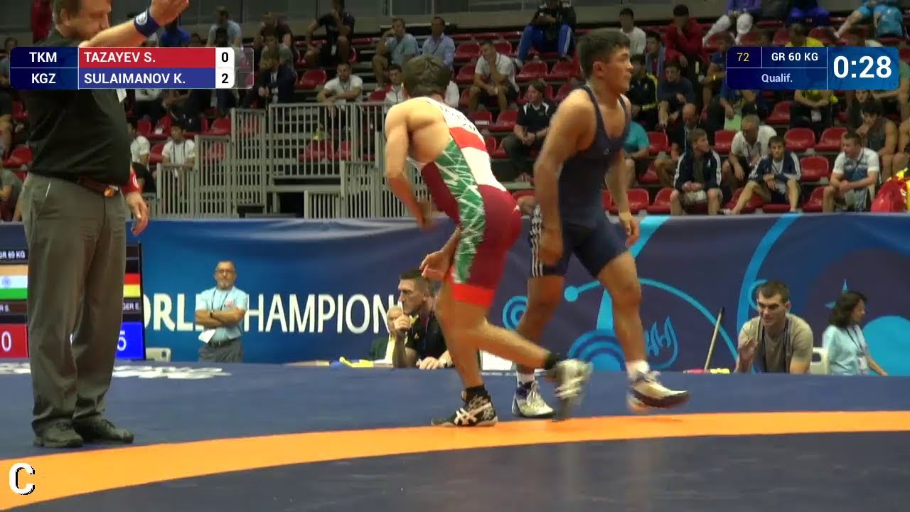 Qual. GR - 60 kg: K. SULAIMANOV (KGZ) df. S. TAZAYEV (TKM), 7-2