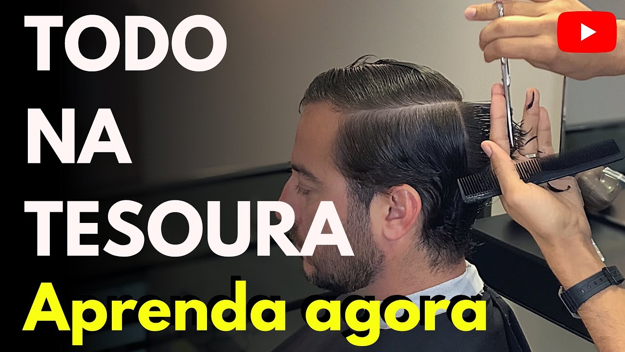 (PASSO A PASSO) CORTE MASCULINO NA TESOURA / Com Farley Santiago