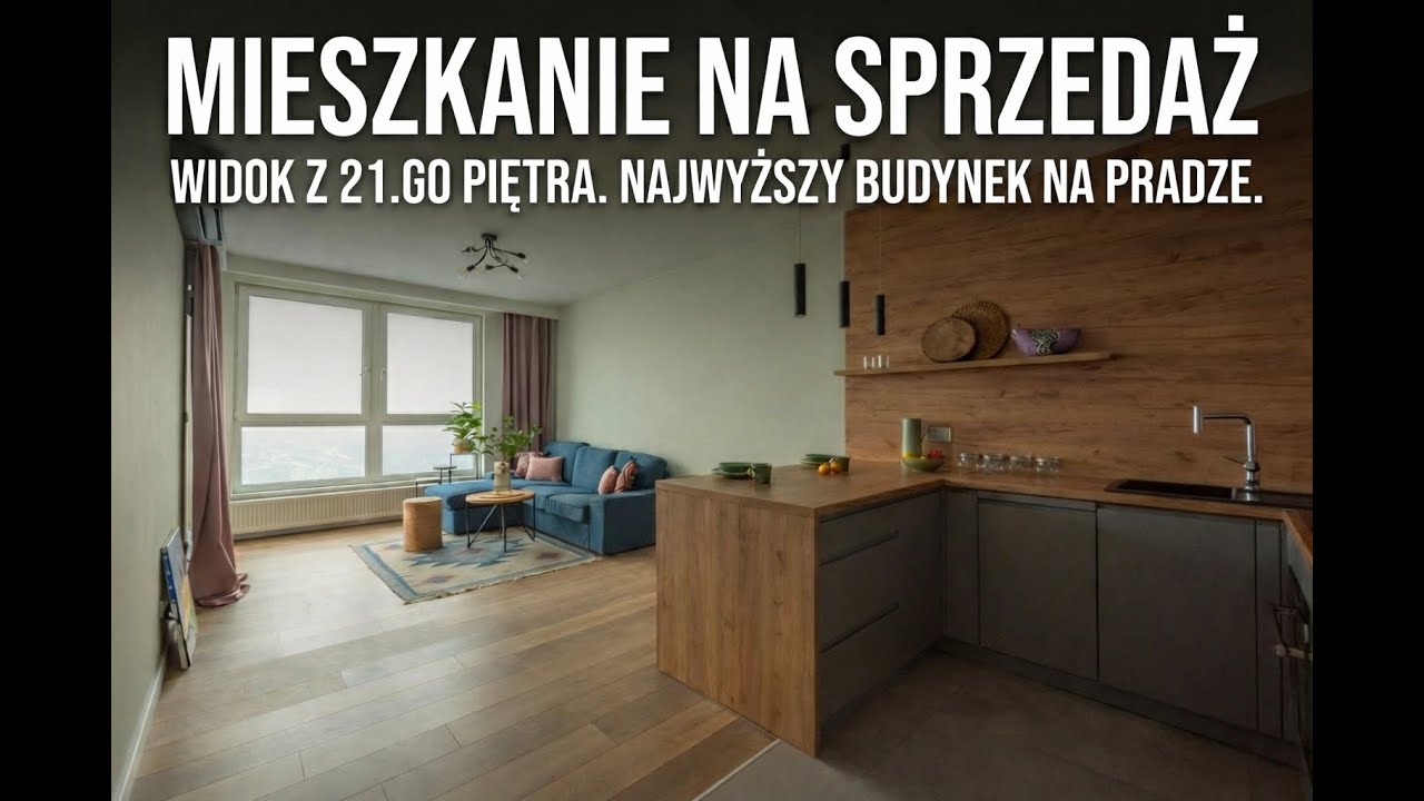 2-pokojowe mieszkanie na sprzedaż | Warszawa Praga Południe | 21. piętro | Widok | Bez prowizji
