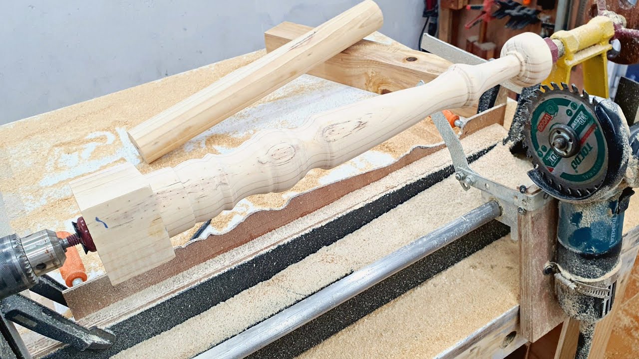DIY Wood Lathe Upgraded Version || It's Easy To Do This || Homemade Lathe