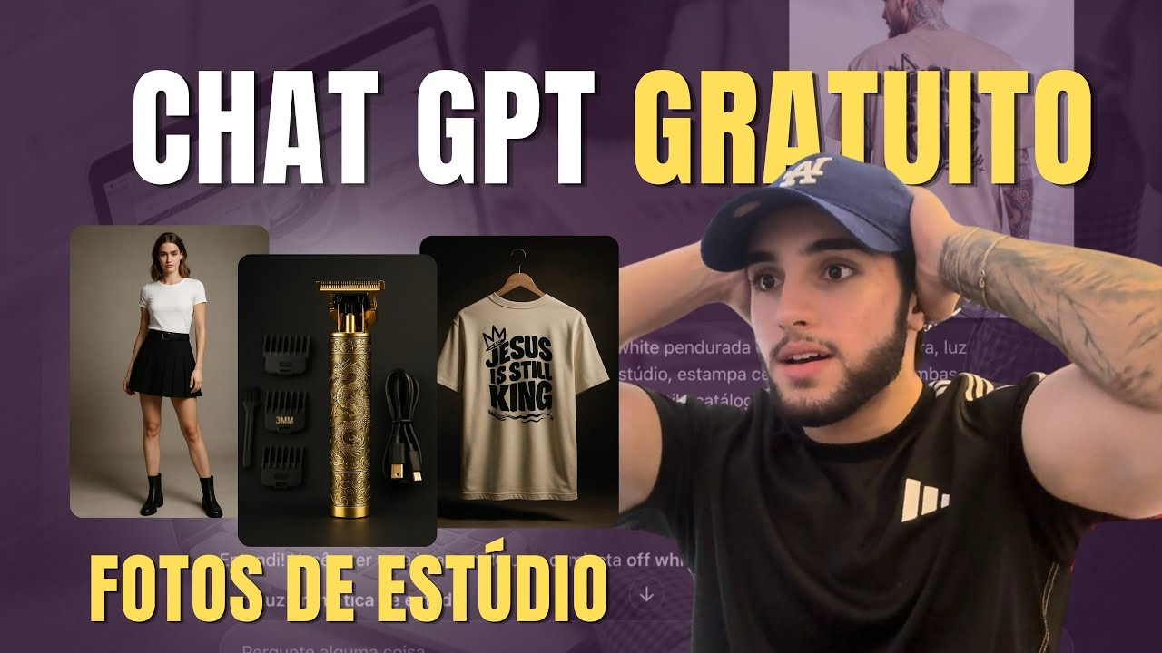 Criando IMAGENS de produtos PROFISSIONAIS com CHAT GPT (de graça)!!!