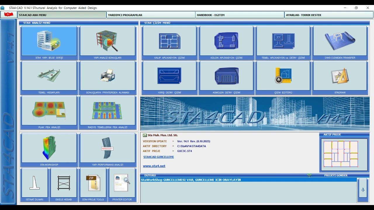 STA4CAD'e Dwg Formatından Veri Aktarımı